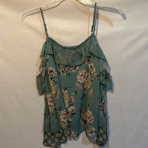 Off the shoulder with straps dressy shirt like new
